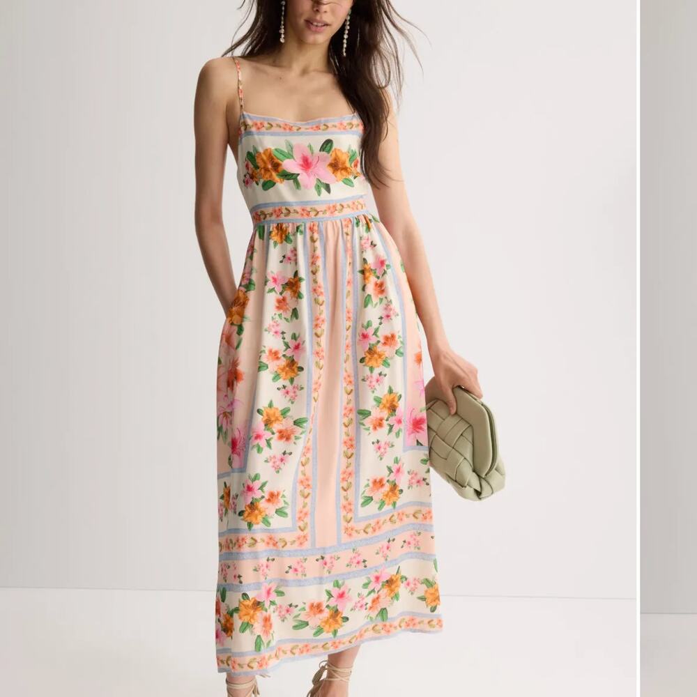 Yumi Kim Pink Floral Midi Dress